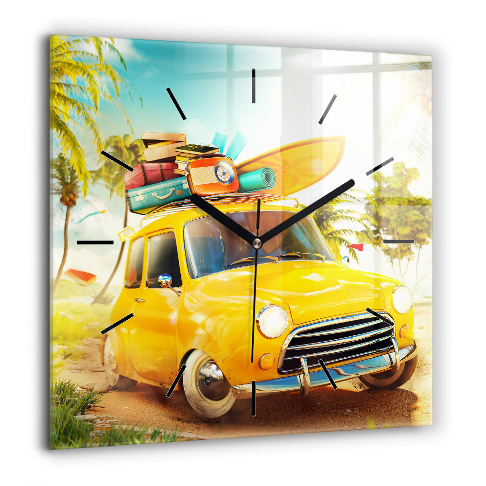 Négyzet alakú üvegóra 60x60 Autó szörfdeszkával