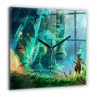 Négyzet alakú üvegóra 60x60 Gyerekek az erdőben