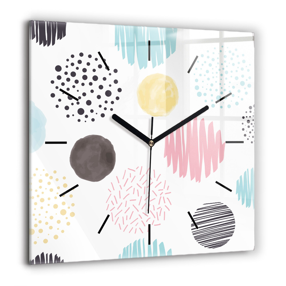 Négyzetes üvegóra 60x60 Geometrikus minta