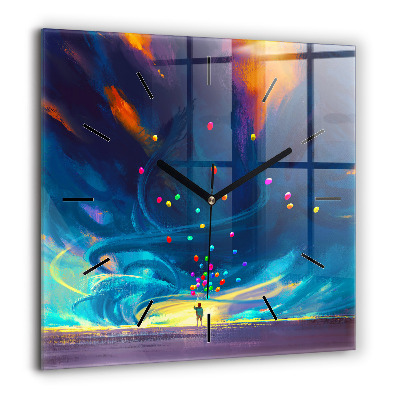 Szögletes üvegóra 60x60 Gyermek és léggömbök