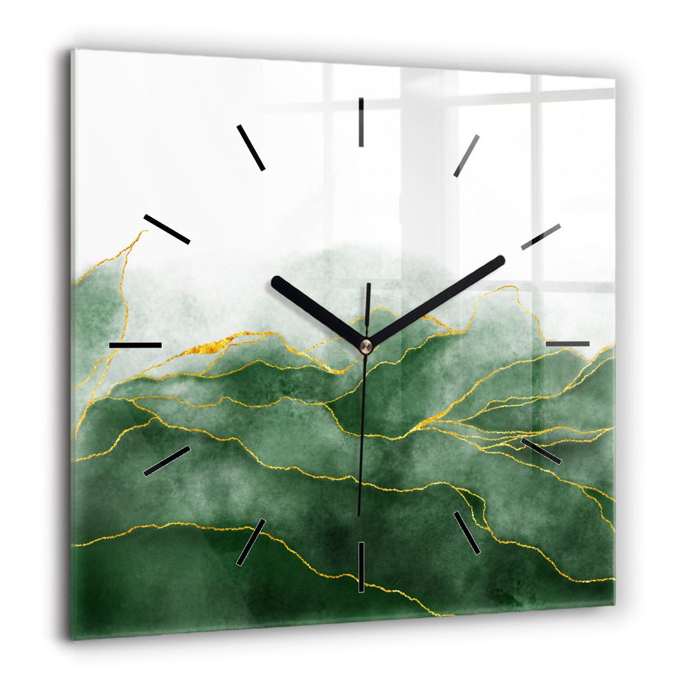 Szögletes fali üvegóra 60x60 Absztrakt levelek