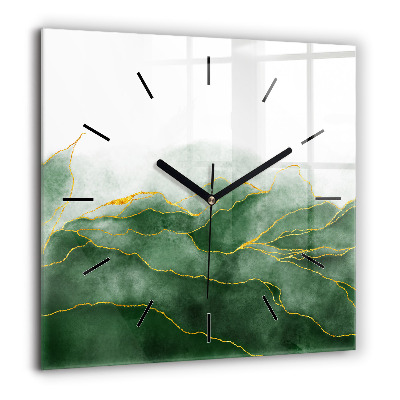 Szögletes fali üvegóra 60x60 Absztrakt levelek