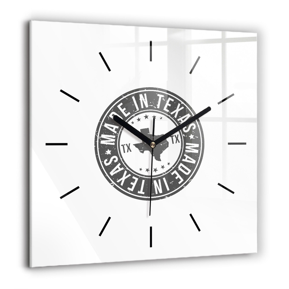 Négyzet alakú üvegóra 60x60 Texas bélyegző