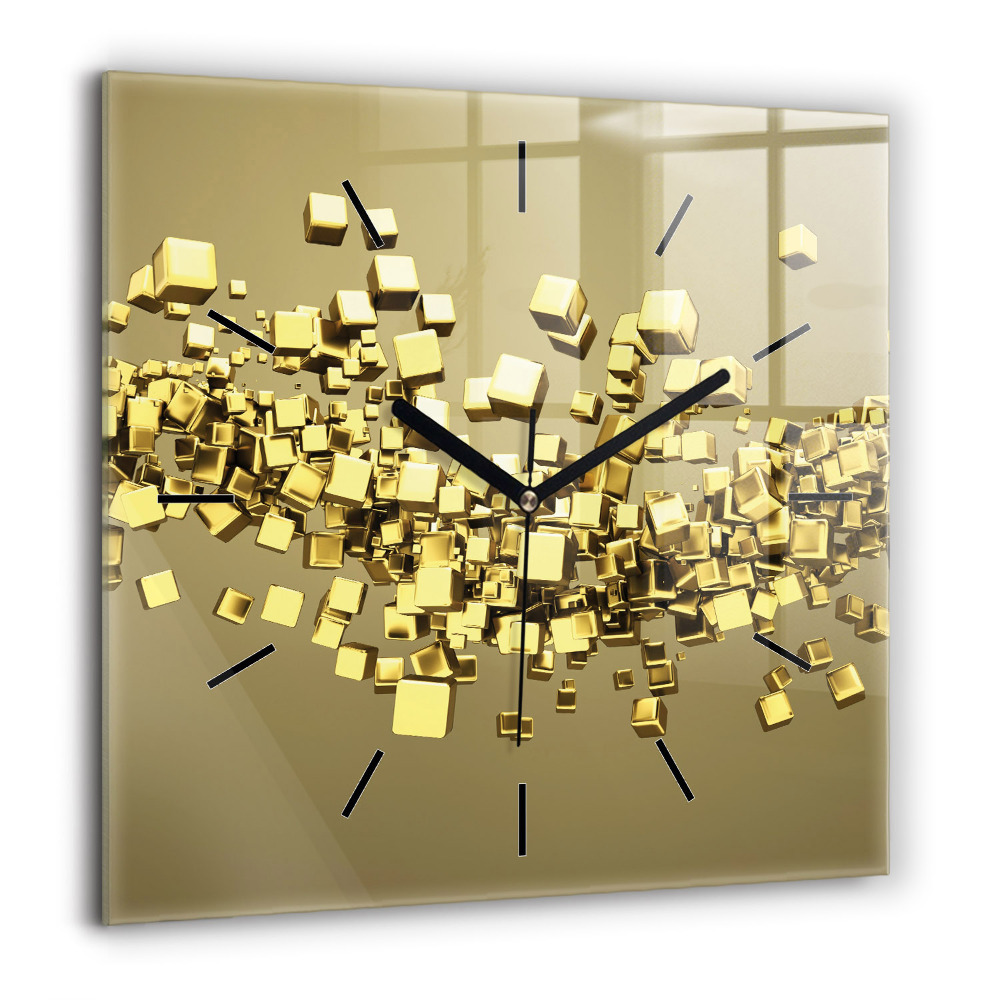 Négyzet alakú üvegóra 60x60 Aranyszínű négyzetek
