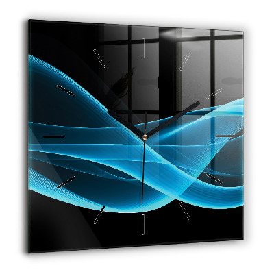 Szögletes fali üvegóra 60x60 Kék absztrakció