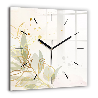 Szögletes üvegóra 60x60 Pasztell absztrakt