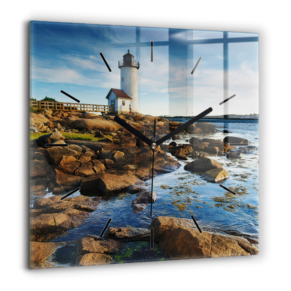 Szögletes üvegóra 60x60 Annisquam világítótorony