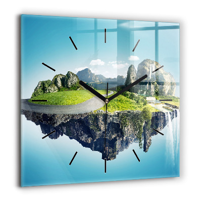 Négyzetes üvegóra 60x60 Repülő sziget