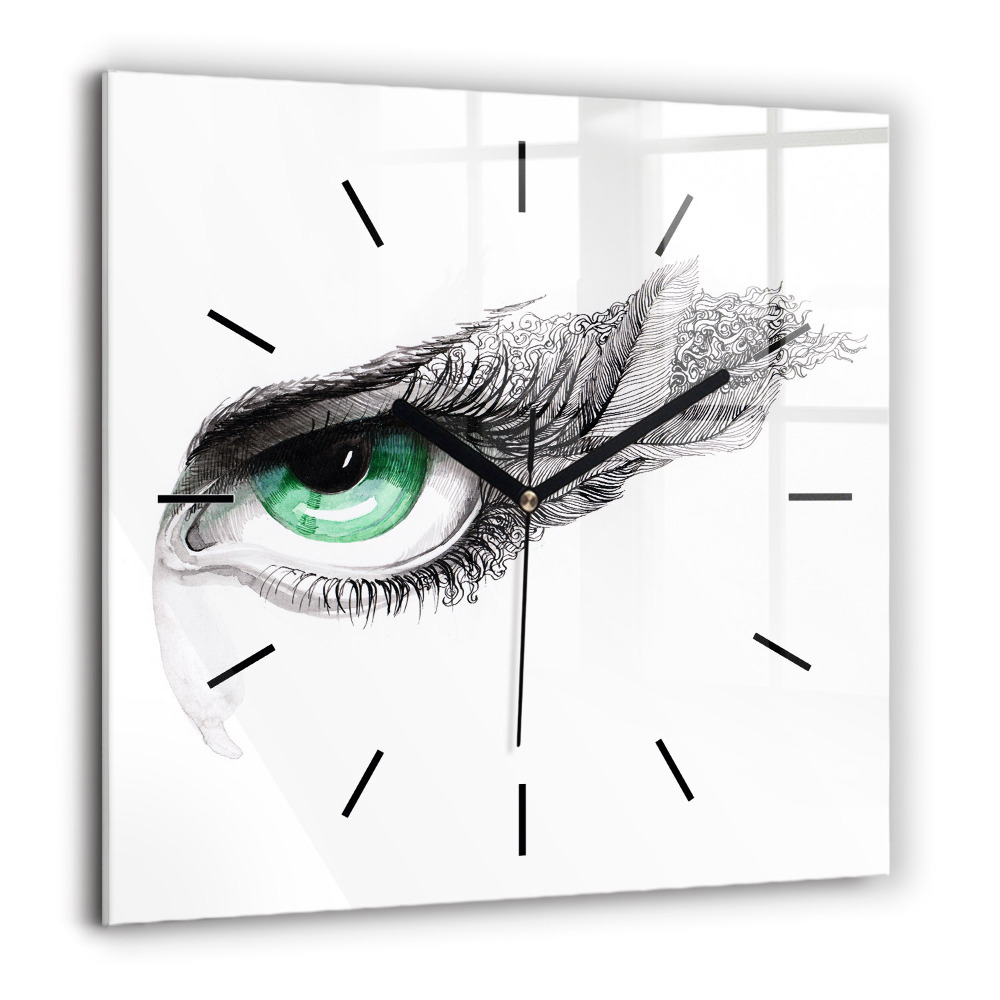 Szögletes fali üvegóra 60x60 Absztrakt emberi szem