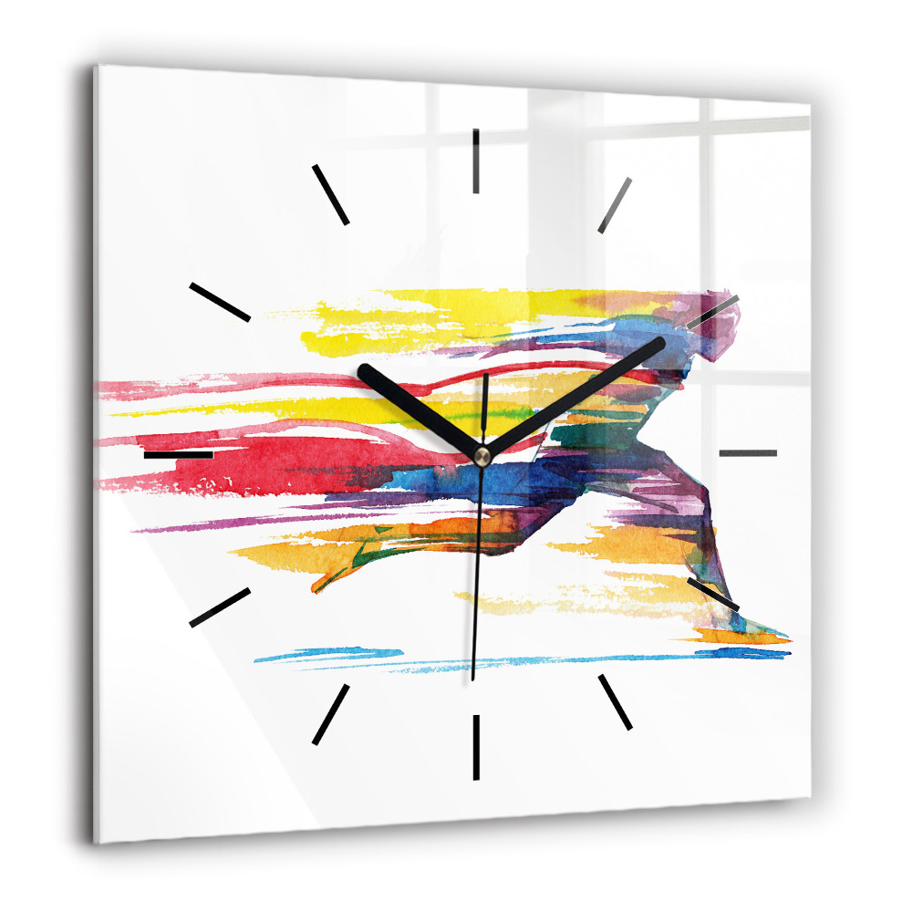 Négyzet alakú üvegóra 60x60 Egy futó illusztrációja