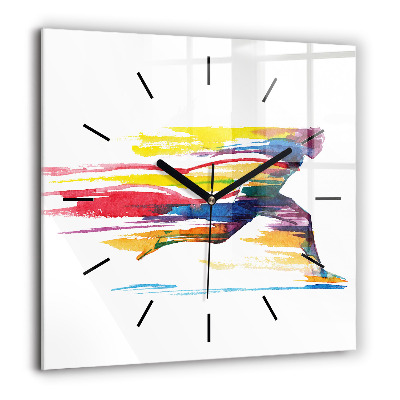 Négyzet alakú üvegóra 60x60 Egy futó illusztrációja