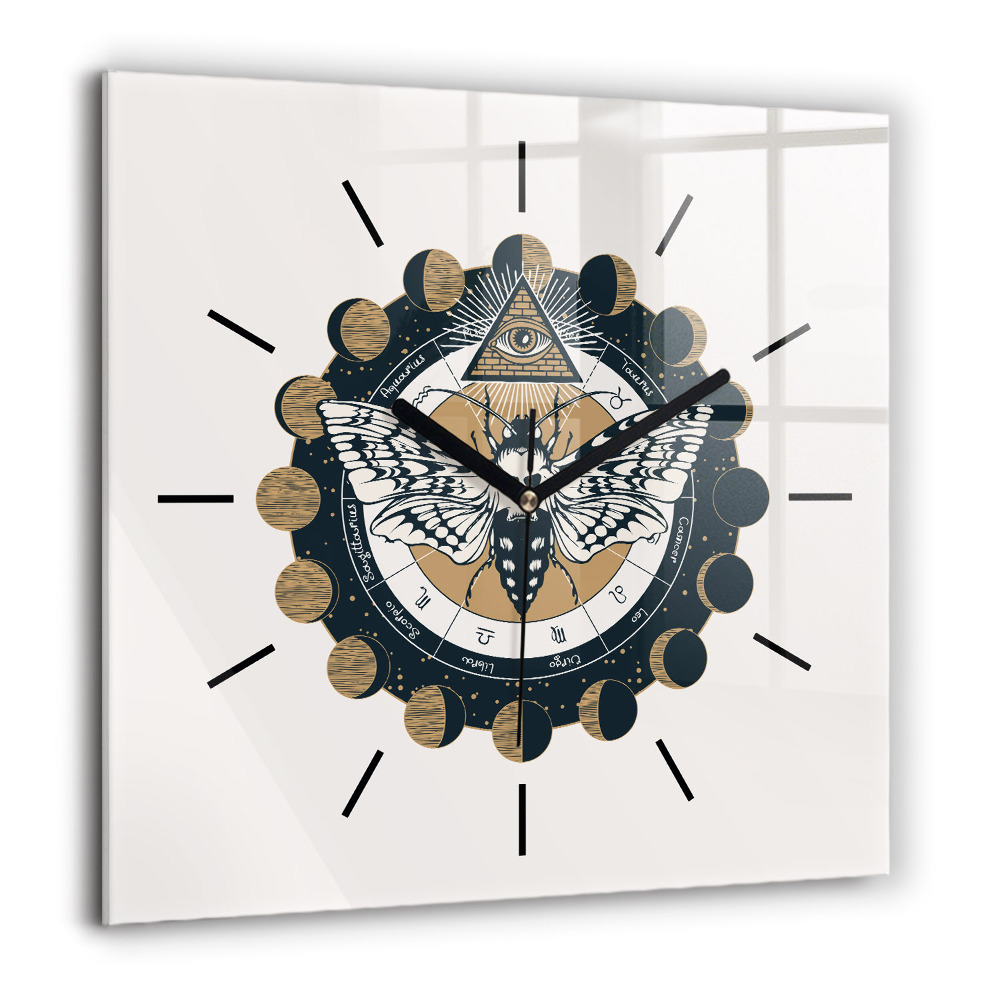 Szögletes fali üvegóra 60x60 A hold és a szem fázisai