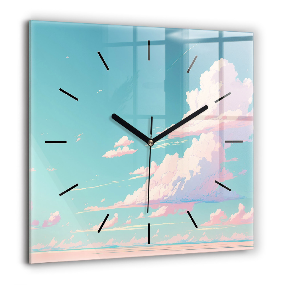 Négyzet alakú üvegóra 60x60 Pasztell égbolt színe