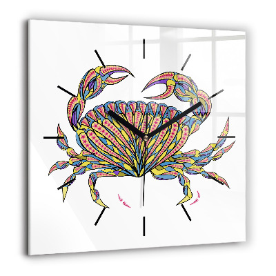 Négyzetes üvegóra 60x60 Etnikai rák