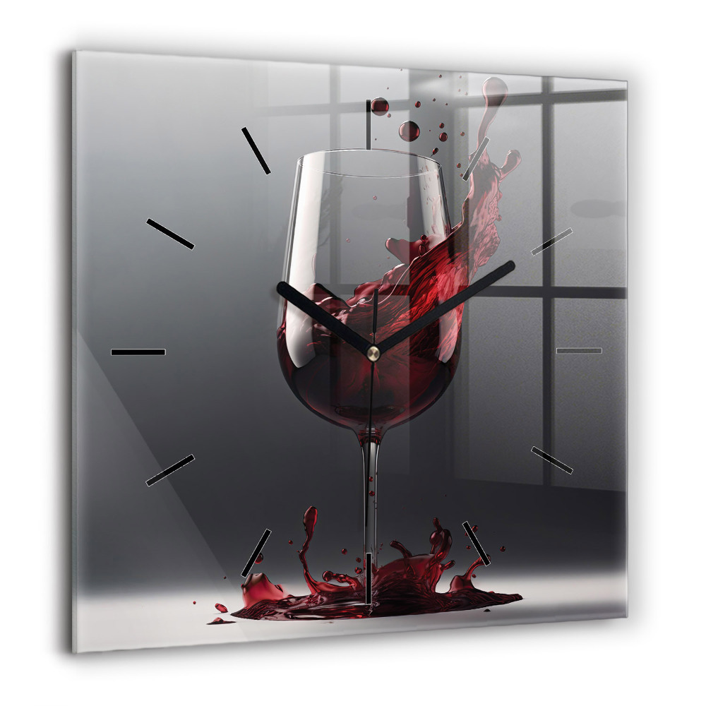 Négyzet alakú üvegóra 60x60 Vörösboros lámpa