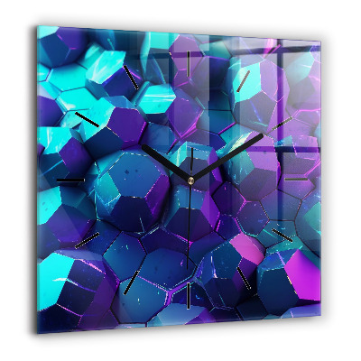 Négyzet alakú üvegóra 60x60 Geometrikus formák