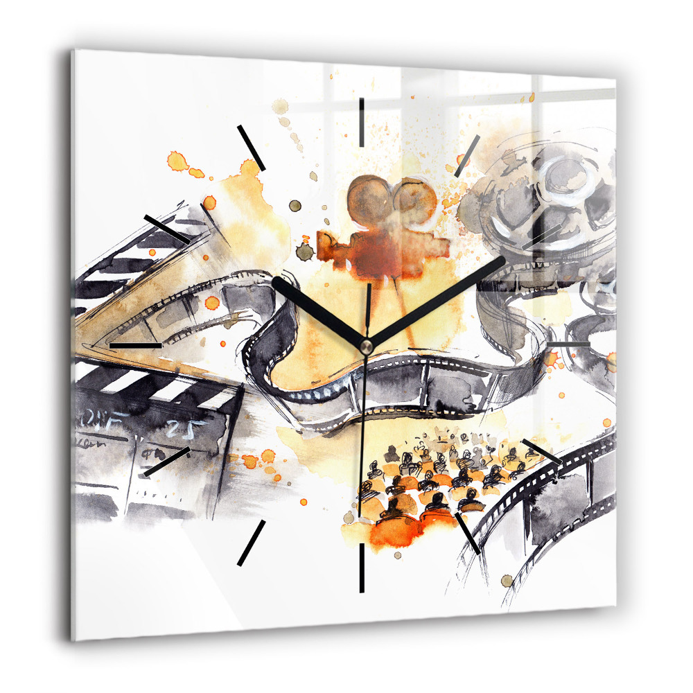 Négyzetes üvegóra 60x60 Mozgóképes kamera