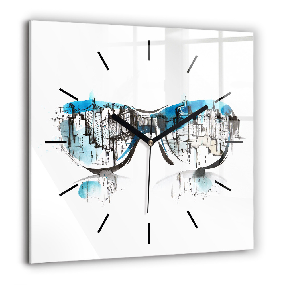 Szögletes üvegóra 60x60 A város szemüvegben