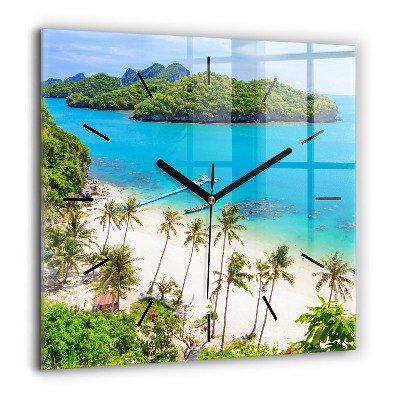 Szögletes fali üvegóra 60x60 Nemzeti park Thaiföldön