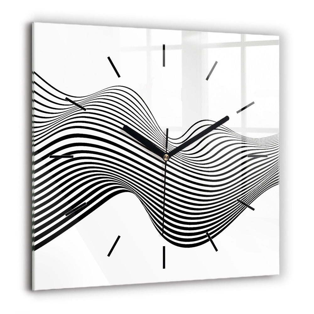 Szögletes fali üvegóra 60x60 Fekete-fehér művészet