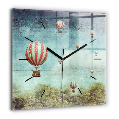 Szögletes fali üvegóra 60x60 Festett léggömbök