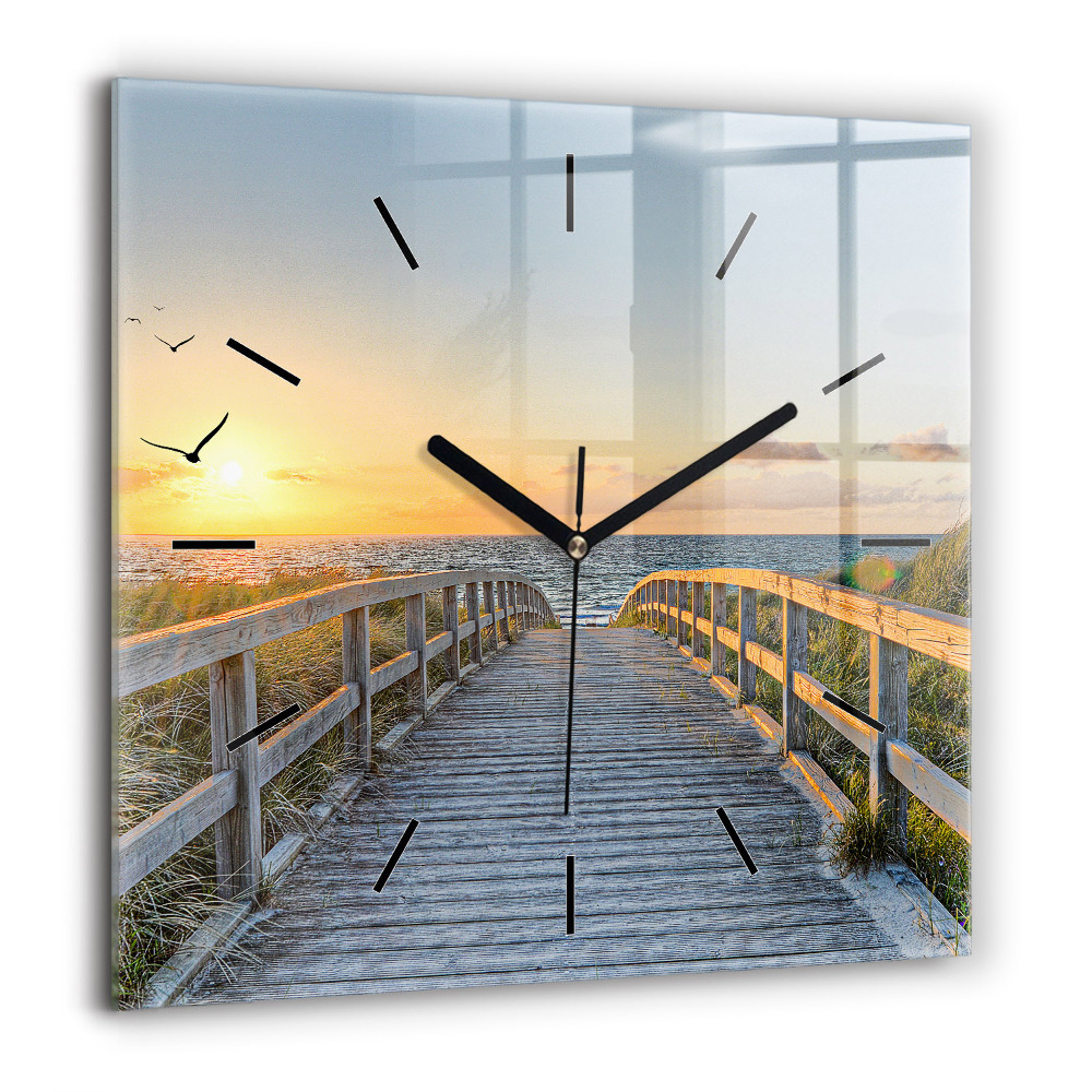 Szögletes fali üvegóra 60x60 Tengerparti nyaralás