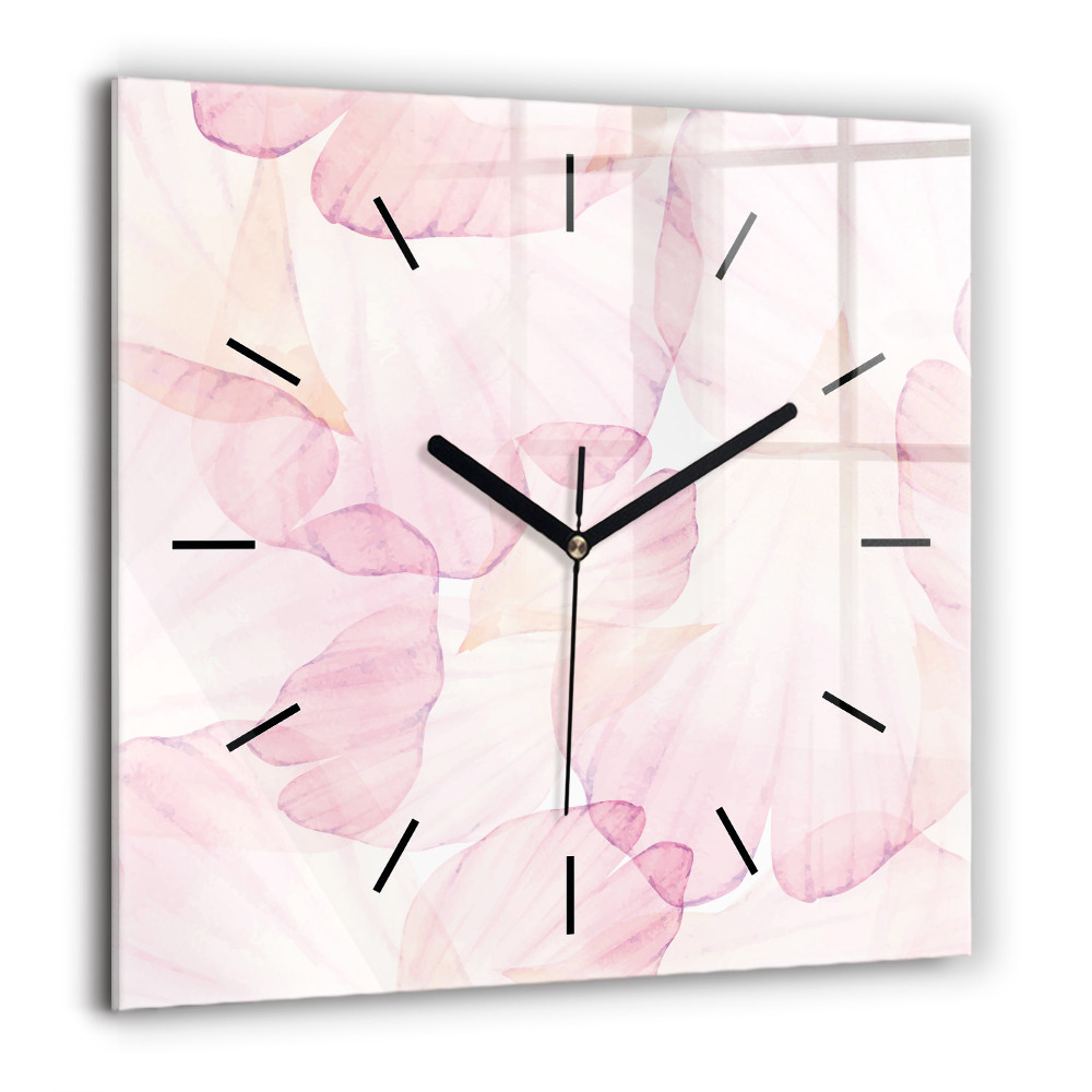 Szögletes üvegóra 60x60 Akvarell szirmok