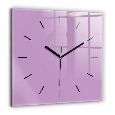 Szögletes üvegóra 60x60 Lila