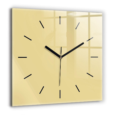 Szögletes üvegóra 60x60 Krém