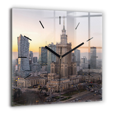 Szögletes fali üvegóra 60x60 Varsó panorámája