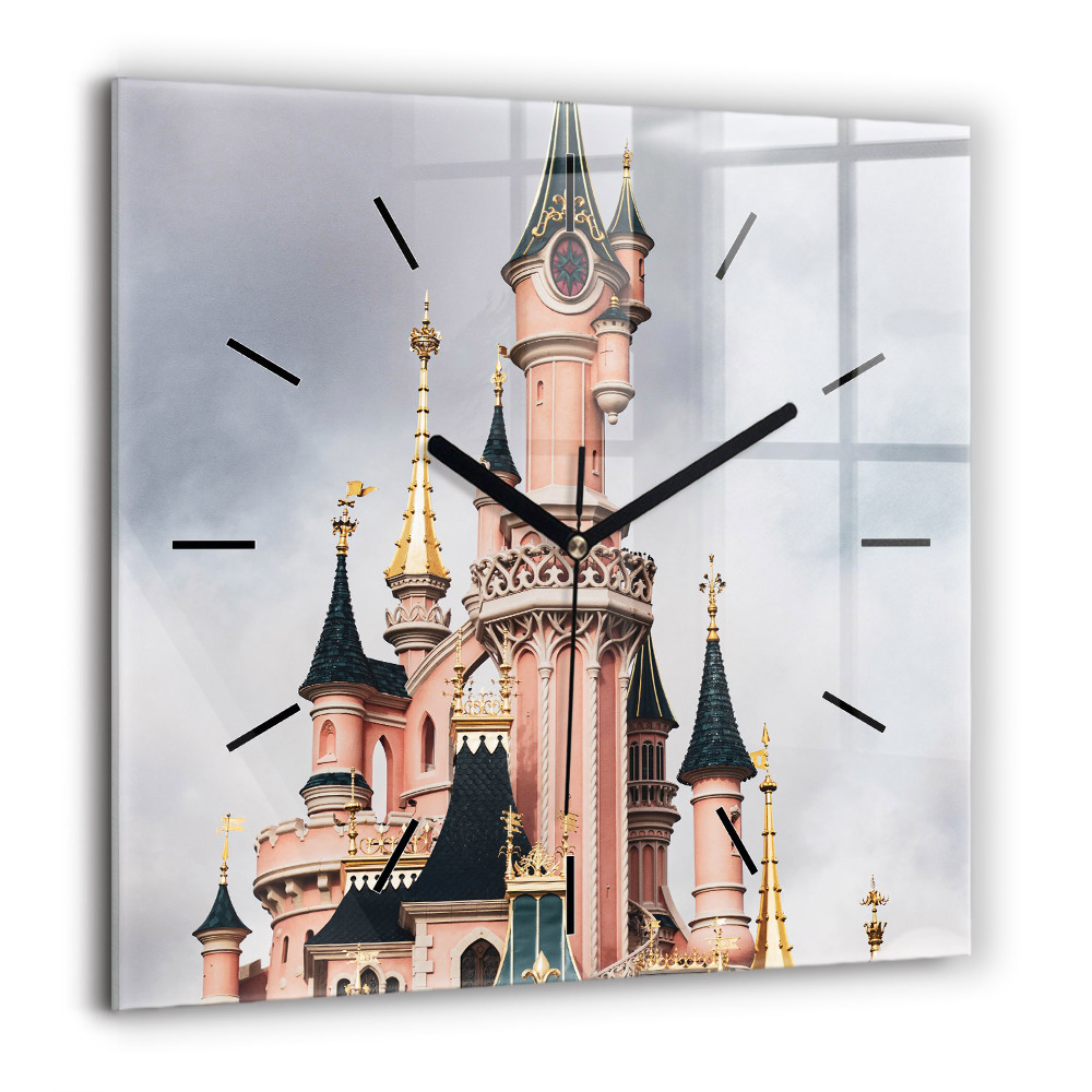 Szögletes üvegóra 60x60 Disneyland kastélya Párizsban