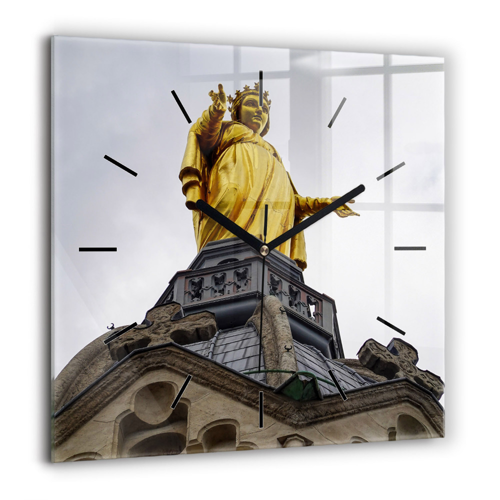 Szögletes fali üvegóra 60x60 A Szűzanya szobra Lyonban