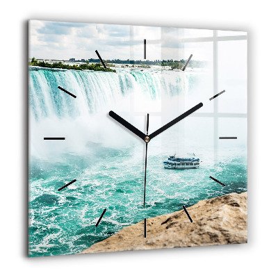 Szögletes fali üvegóra 60x60 Hajó és a Niagara