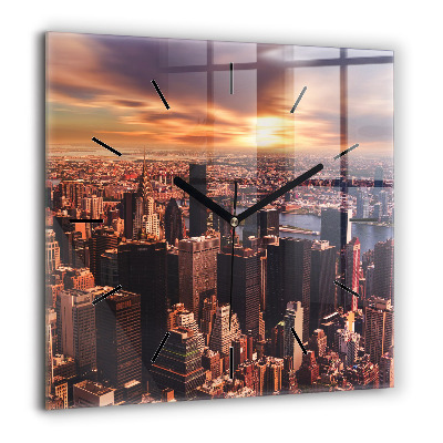 Négyzetes üvegóra 60x60 A város nyugati panorámája