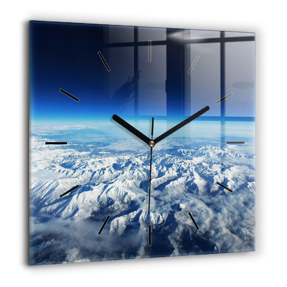 Négyzet alakú üvegóra 60x60 Pireneusok hegyvidéki táj