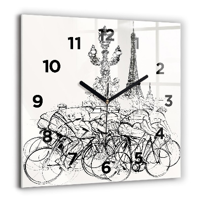 Szögletes üvegóra 60x60 Rajz egy kerékpárverseny