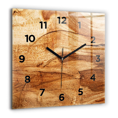 Szögletes fali üvegóra 60x60 Fa textúra