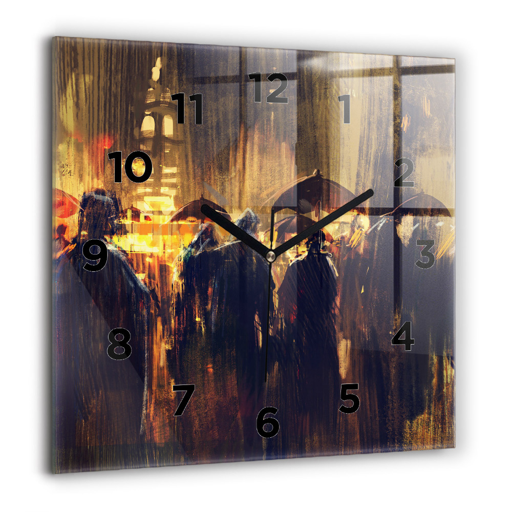 Négyzetes üvegóra 60x60 Impresszionizmus a művészetben Piac