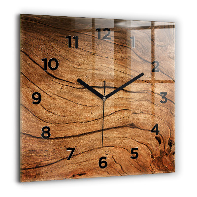 Négyzet alakú üvegóra 60x60 Régi fa