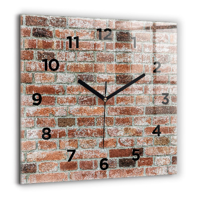 Négyzetes üvegóra 60x60 Téglafal