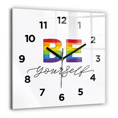 Négyzet alakú üvegóra 60x60 Légy önmagad