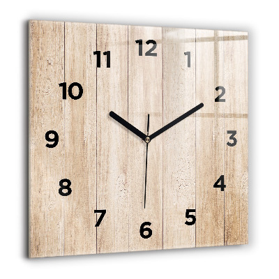 Négyzet alakú üvegóra 60x60 Fa textúra