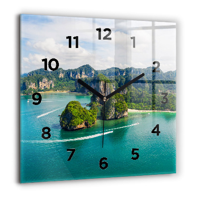 Négyzetes üvegóra 60x60 Sziget Thaiföldön