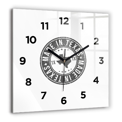 Négyzet alakú üvegóra 60x60 Texas bélyegző