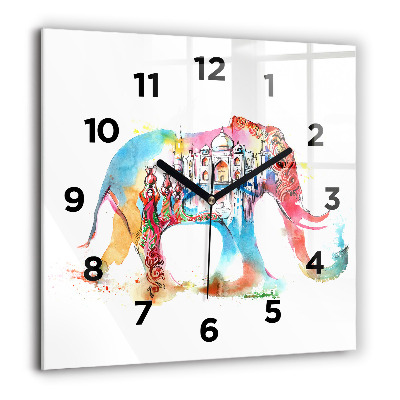 Szögletes fali üvegóra 60x60 India kultúrája