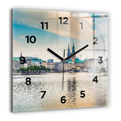 Négyzetes üvegóra 60x60 Binnenalster Hamburgban