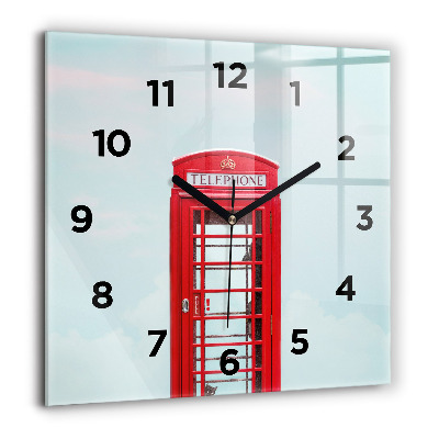 Négyzetes üvegóra 60x60 Telefonfülke