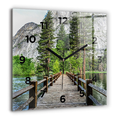 Szögletes fali üvegóra 60x60 Yosemite fahíd