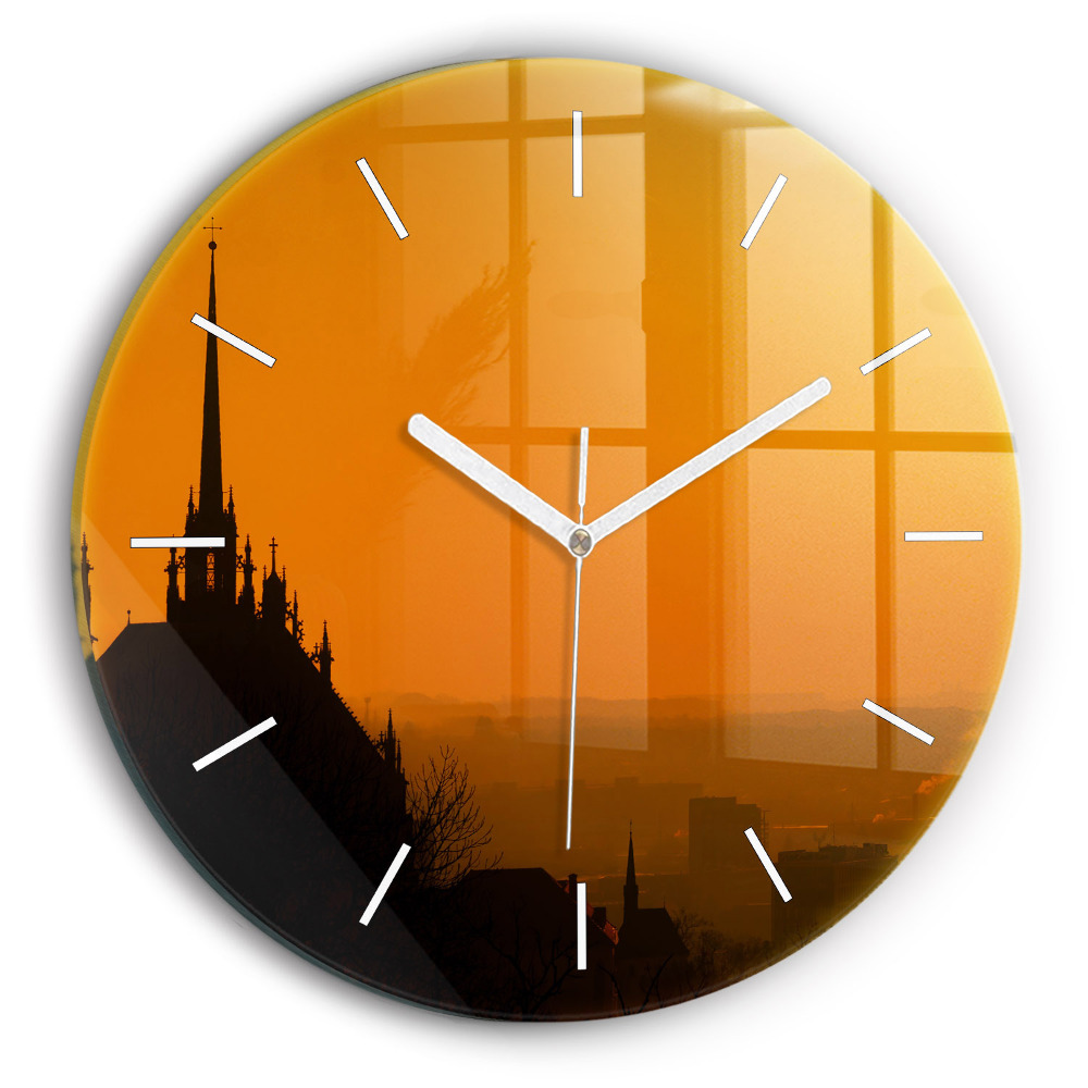Kerek falióra 30 cm A brünni székesegyház látképe