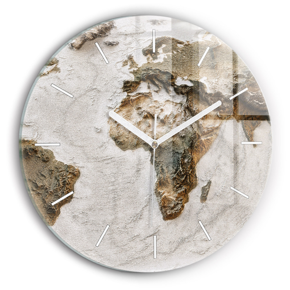 Kerek fali üvegóra 30 cm Régi világtérkép